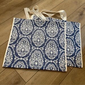 Homegoods TJMaxx Marshalls Floral Toile Easter Egg Bunny Print Tote Bags NWOT